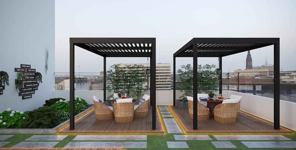 庭院露台设计|空间|景观设计|十七的艺术鸭