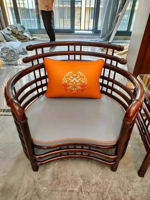 潮汕中式红木家具沙发坐垫椅垫圆椅