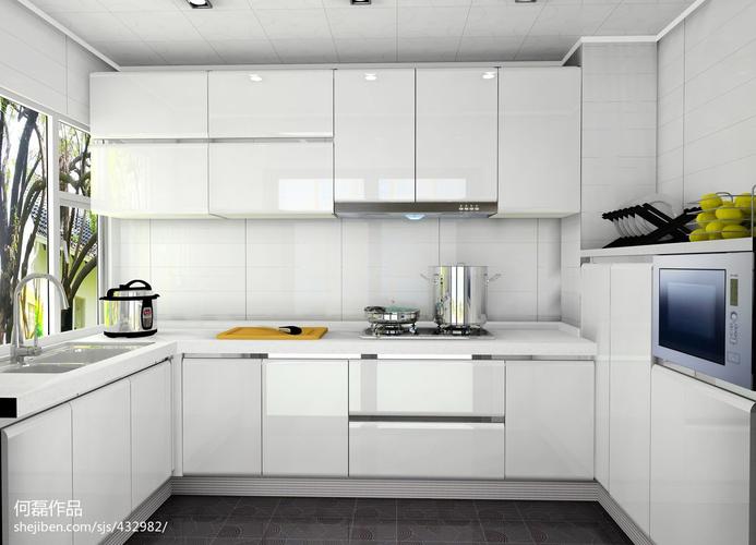 厨房空间现代厨房时尚经典纯白色质感装修设计效果图
