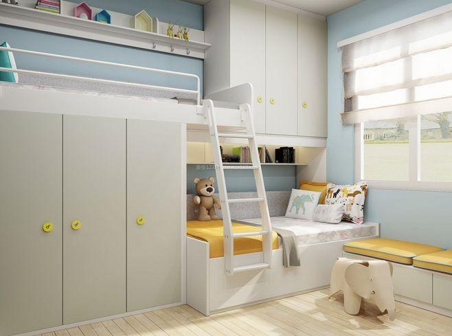 最新现代宜家家居室内卧室衣柜装修效果图高低床