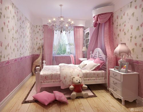 温馨儿童公主卧室设计效果图装修123效果图