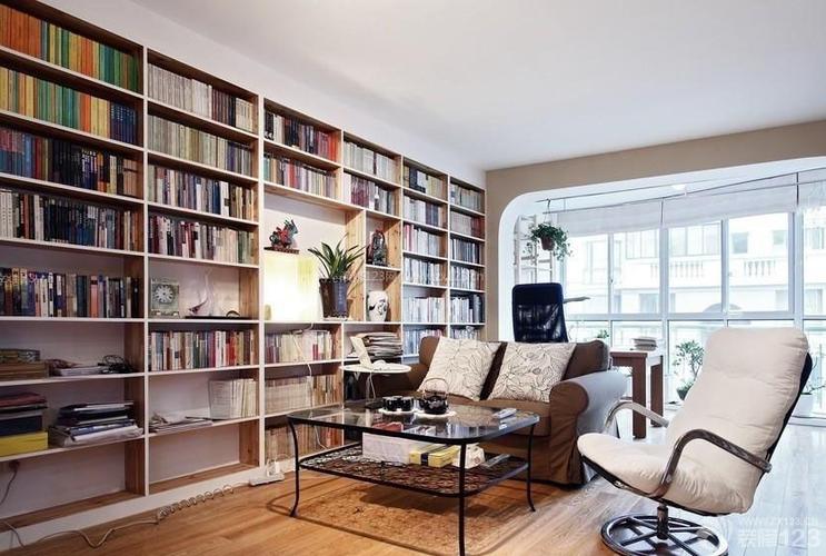 家居室内客厅兼书房设计案例装信通网效果图