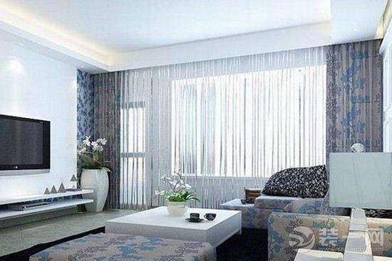 珠海装修网2015地中海风格客厅窗帘装修效果图欣赏