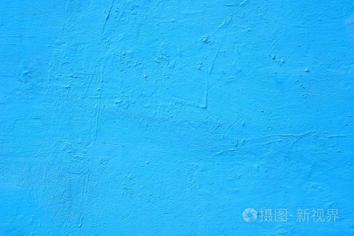 背景蓝色油漆水泥墙粗铸水泥和混凝土墙体质地装饰仿古涂料