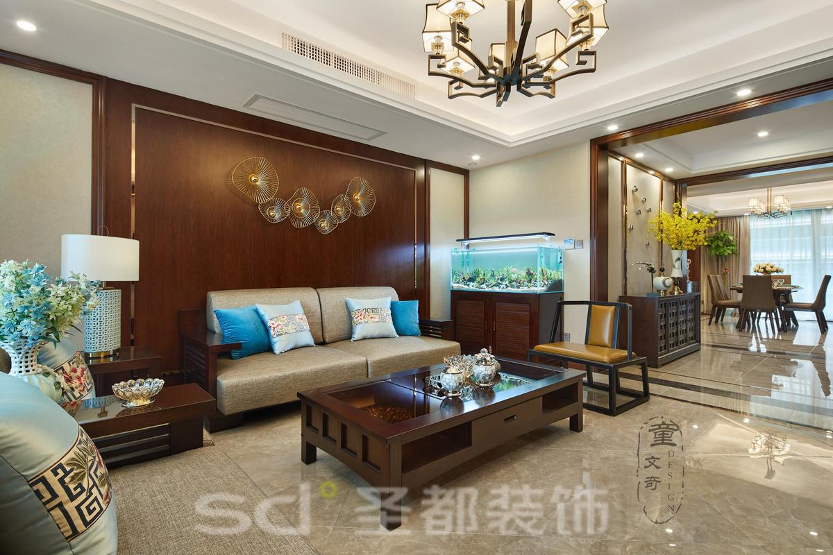 中式三居室155平米27.9万田园牧歌装修案例