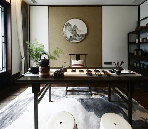 中式风格家庭茶室装修效果图大全