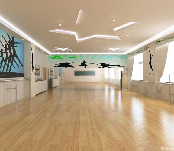 少儿学校舞蹈室设计浅色木地板装修案例装信通网效果图