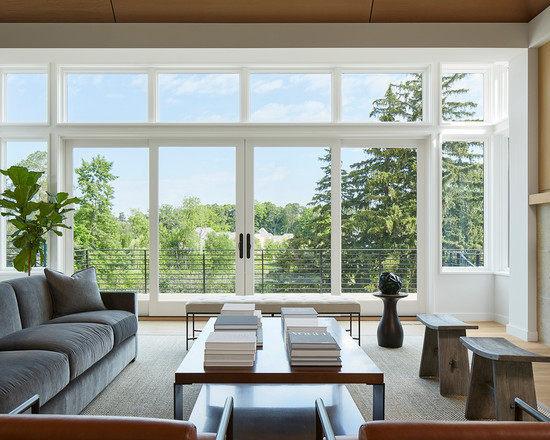 喜欢阳光的人可以选择这样一款落地窗户的客厅与室外完美相接.