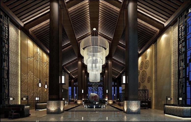成都酒店新中式风格4200平米装修效果图案例