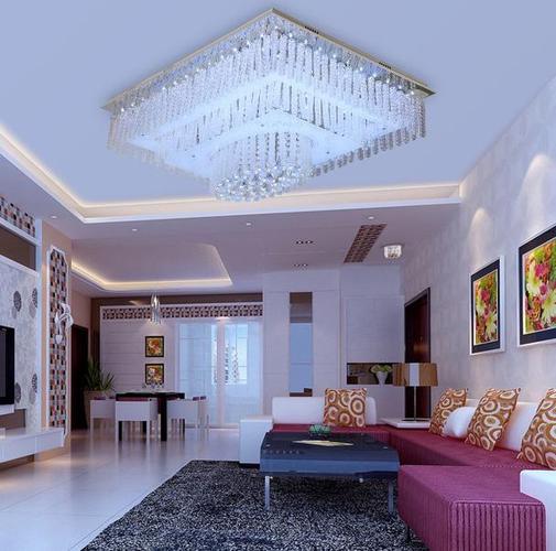 现代风格客厅水晶灯装修效果图现代风格沙发图片