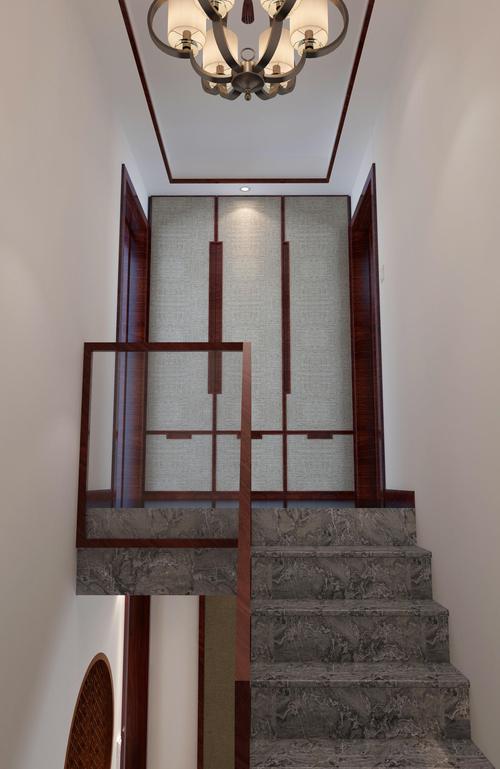 中式复式装修楼梯吊顶设计齐家网装修效果图