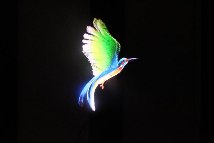 全彩3d全息风扇灯广告机logo投影机户外视频动态动画风扇悬浮成像