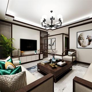 新中式风格装修客厅效果图
