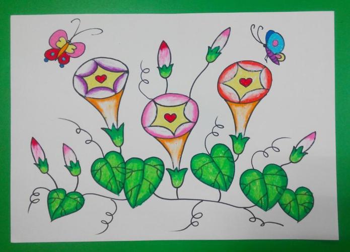 我种的植物儿童画图片