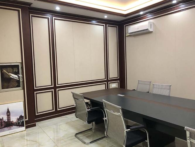 竹木纤维墙板办公会议室装饰工程案例