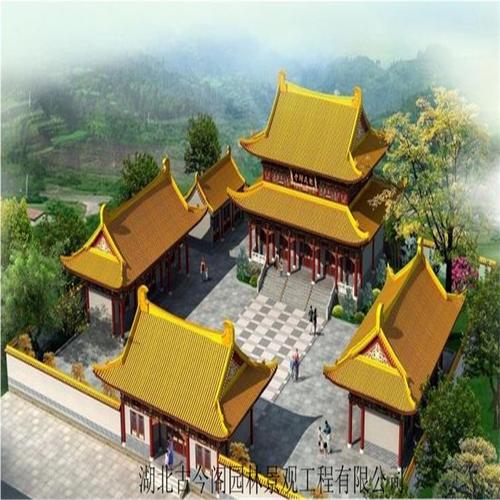 寺庙建筑设计寺院规划效果图寺庙景观设计