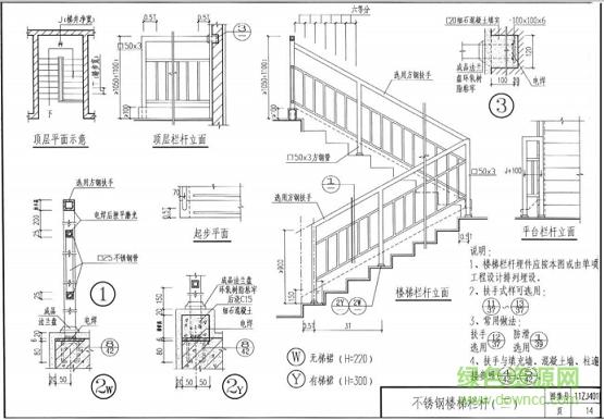 11zj401图集介绍了不锈钢楼梯栏杆钢筋楼梯栏杆护窗栏杆等多种楼梯