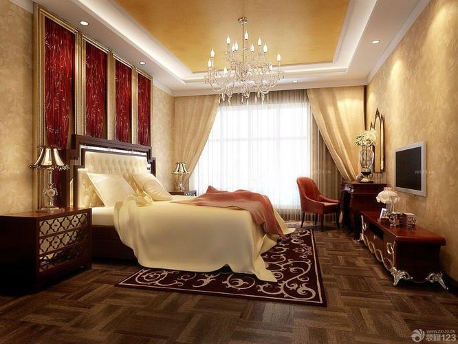 最新130平米房屋简欧风格卧室窗帘装修效果图欣赏