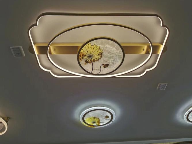 新中式全铜珐琅彩客厅卧室吸顶灯