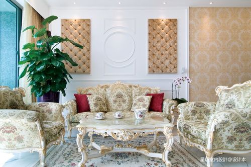 时尚大气欧式客厅沙发欧式豪华客厅设计图片赏析