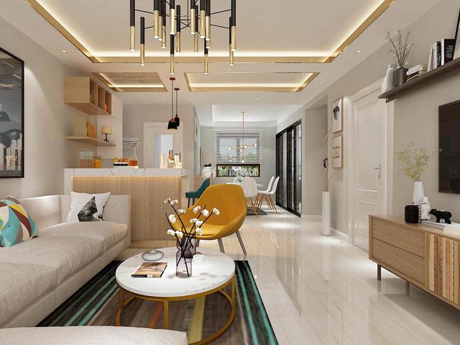 中海康城125平3居室装修风格属于北欧轻奢风格北欧轻奢风格设计理念