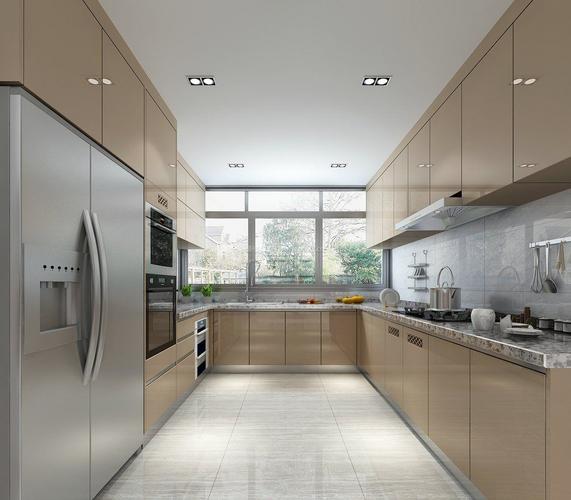 现代简约大厨房装修设计效果图大全2022图片