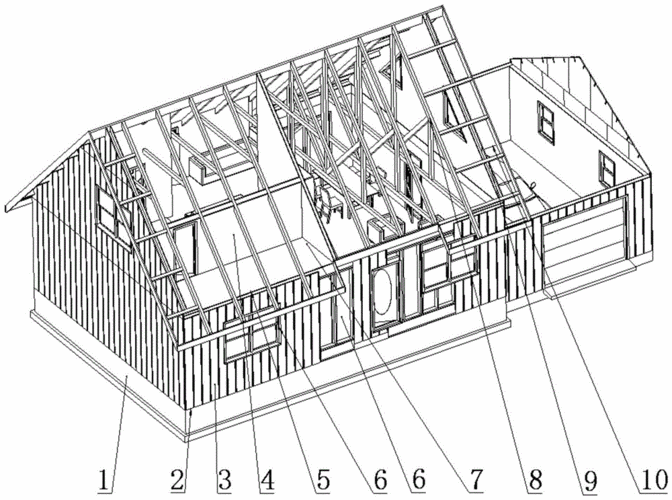 一种现代装配式轻型木结构房屋的制作方法