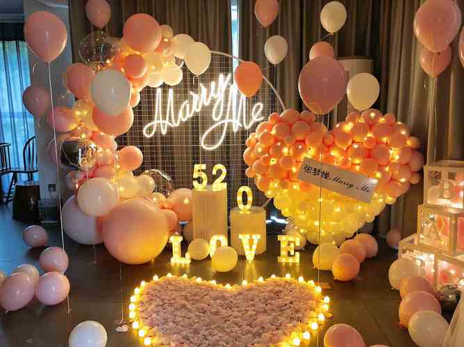 北京同成生日气球布置成人儿童派对策划求婚纪念日背景板装饰上门